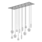 картинка 803120 (MD2098B-12W) Подвес PENTOLA 12x40W E14 ХРОМ/БЕЛЫЙ (в комплекте) от интернет-магазина К1-СТРОЙ