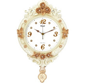 картинка Часы настенные деревянные и пластик с маятником накладные K-3088 WN WORLD от интернет-магазина К1-СТРОЙ