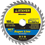 картинка Диск пильный SUPER-Line по дереву, 160х20 мм 36Т 3682-160-20-36 STAYER MASTER от интернет-магазина К1-СТРОЙ