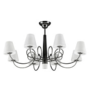 картинка Люстра потолочная Lightstar VORTICO 8+1х40W G9, чёрный/белый от интернет-магазина К1-СТРОЙ