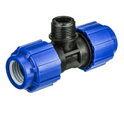 картинка Тройник с наружней резьбой, ф20х3/4х20 ПНД PN16 ТПК-АКВА от интернет-магазина К1-СТРОЙ