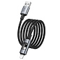 Кабель USB - Lightning 1.2м. 2.4A в тканевой оплетке с индикатором зарядки U144 HOCO