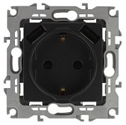 картинка Розетка 2P+E 16A-250В, штор. с 2xUSB 5В-3А, антрацит 12-4109-05 Эра12 от интернет-магазина К1-СТРОЙ