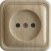 картинка Розетка 1-местная без заземления наружная под дерево  от интернет-магазина К1-СТРОЙ