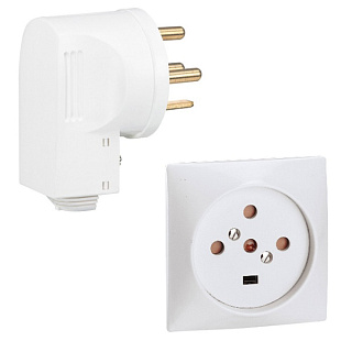 картинка Розетка для электроплиты 5 контактов 20А слоновая кость Legrand от интернет-магазина К1-СТРОЙ