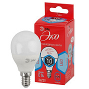 картинка Светодиодная лампа ЭКО 10w E14 4000k Led ЭРА шар от интернет-магазина К1-СТРОЙ