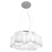 картинка 802161 (MD998-6C) Подвес  NUBI ONDOSO 6х40W E27 ХРОМ/БЕЛЫЙ ПОЛОСАТЫЙ (в комплекте) от интернет-магазина К1-СТРОЙ