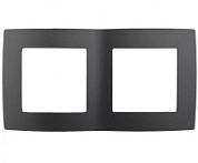 картинка Рамка на 2 поста,12-5002-05 антрацит ЭРА от интернет-магазина К1-СТРОЙ
