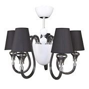 картинка 809057*** (MС2070-5BL) Люстра OTTO 5х25W E14+1х40W G9 ЧЕРНЫЙ ткань (в комплекте) от интернет-магазина К1-СТРОЙ