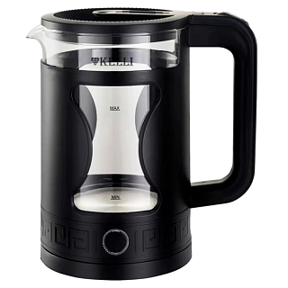 картинка Электрический стеклянный чайник KL-1800 Черный Kelli от интернет-магазина К1-СТРОЙ