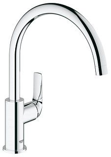 картинка Смеситель для кухни высокий излив хром, 31231000 GROHE Bau Curve от интернет-магазина К1-СТРОЙ