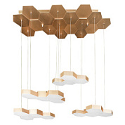 картинка 750263 (MD13003032-16А) Люстра подвесная FAVO LED-80W 3840LM Satin Gold 4000K (в комплекте) от интернет-магазина К1-СТРОЙ