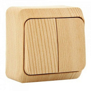 картинка Выключатель 2-клавишный сосна Этюд Schneider Electric от интернет-магазина К1-СТРОЙ