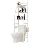 картинка Стеллаж над унитазом 25х47х160см белый Laundry Rack от интернет-магазина К1-СТРОЙ