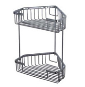 картинка Полка металлическая 2-ярусная угловая, F335-1 FRAP от интернет-магазина К1-СТРОЙ