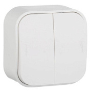 картинка Переключатель проходной 2-кл. ОП 10А IP20 250В бел. 782206 Quteo Legrand от интернет-магазина К1-СТРОЙ