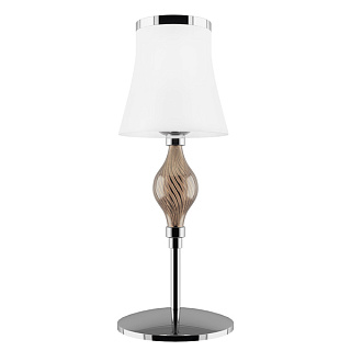 картинка Настольная лампа ESCICA 1х40W E14, белый/коньяк/хром (Lightstar) от интернет-магазина К1-СТРОЙ