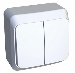 картинка Выключатель 2-клавишный с подсветкой белый Этюд Schneider Electric от интернет-магазина К1-СТРОЙ