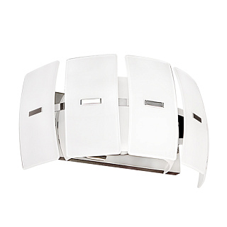 картинка 801626*** (MB2050-2W) Бра LAMELLA 2х40W E14 ХРОМ/БЕЛЫЙ (в комплекте) от интернет-магазина К1-СТРОЙ