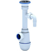 картинка Сифон 1 1/4"*32 с отводом для стиральной машины BM1300 АНИ ПЛАСТ Юнг от интернет-магазина К1-СТРОЙ