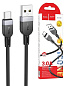 Кабель USB 2м Type-C силикон чёрный X109 HOCO