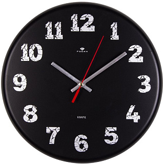 картинка Часы настенные из металла d=27 см черный "Кракелюр" 2626-009 Рубин от интернет-магазина К1-СТРОЙ