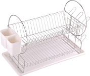 картинка Сушилка для посуды и столовых приборов, 2 яруса хром. 1/12 DR-1 РЫЖИЙ КОТ от интернет-магазина К1-СТРОЙ