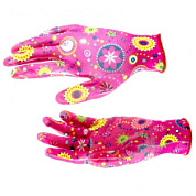 картинка Перчатки садовые из полиэстера с нитрильным обливом, красные, M Palisad от интернет-магазина К1-СТРОЙ