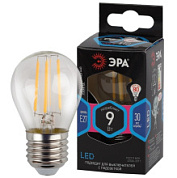 картинка Лампа светодиодная филаментная ЭРА F-LED P45 9Вт E27 шар, нейтральный белый свет от интернет-магазина К1-СТРОЙ