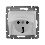 картинка Розетка с заземлением с крышкой белый 774422 Legrand Valena от интернет-магазина К1-СТРОЙ