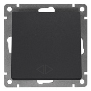 картинка Выключатель 1-клавишный 10А перекрестный графит A0024-Gr Universal Афина от интернет-магазина К1-СТРОЙ