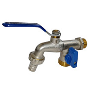 картинка Кран шаровый 1/2" с носиком с доп. краном, LG9015 WaterMark от интернет-магазина К1-СТРОЙ