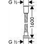 Душевой шланг 1,6м 28266000 Hansgrohe Metaflex