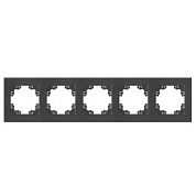 картинка Рамка пятиместная графит А1042-Gr Афина Universal от интернет-магазина К1-СТРОЙ